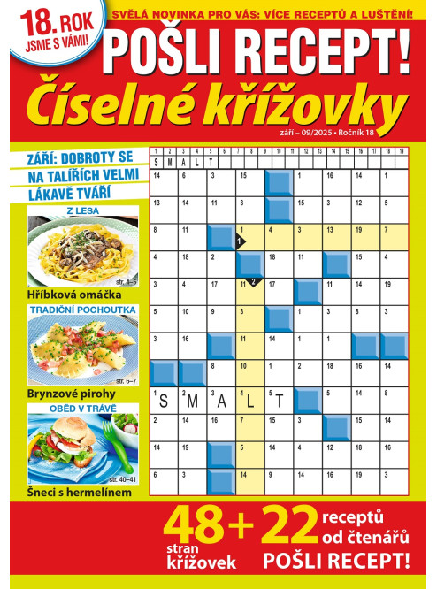 Roční předplatné Pošli recept Číselné křížovky se slevou