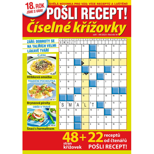Roční předplatné Pošli recept Číselné křížovky se slevou