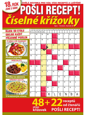 Pošli recept Číselné křížovky