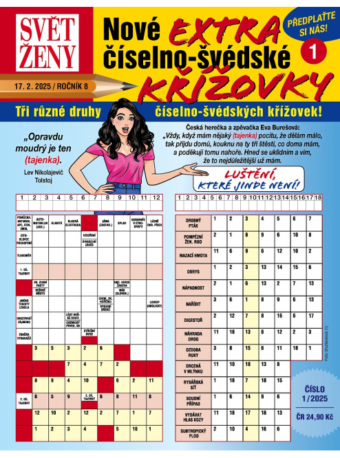 Roční předplatné Svět ženy Extra Číselno-švédské křížovky se slevou