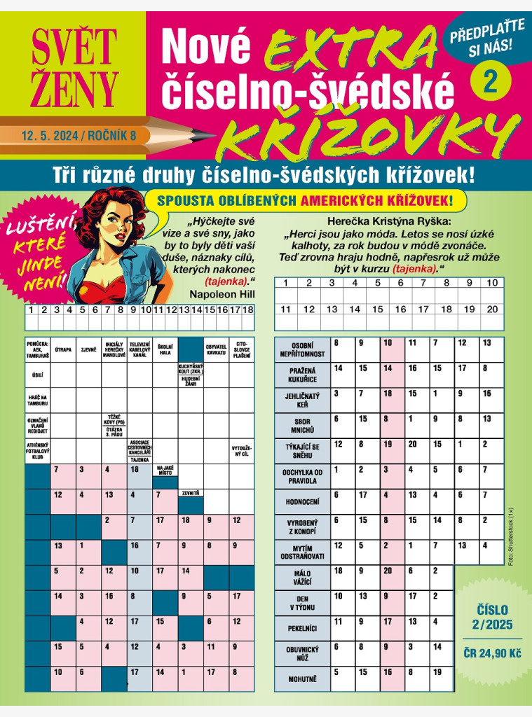 Svět ženy Extra číselno-švédské křížovky