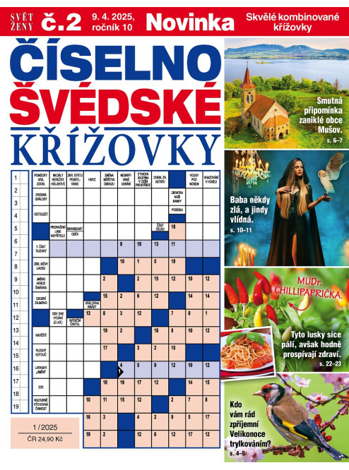 Roční předplatné Svět ženy Číselno-švédské křížovky se slevou