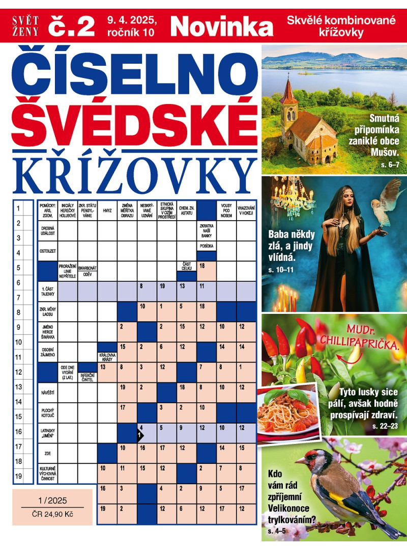 Roční předplatné Svět ženy Číselno-švédské křížovky se slevou