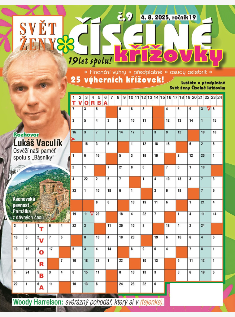 Svět ženy Číselné křížovky Svět ženy Číselné křížovky
