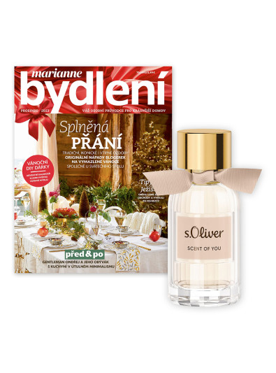 ROČNÍ PŘEDPLATNÉ MARIANNE BYDLENÍ + VŮNĚ S.OLIVER SCENT OF YOU WOMEN + DIGI VERZE ZDARMA