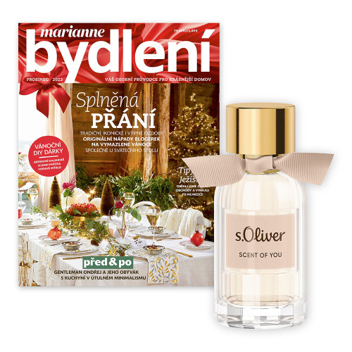 ROČNÍ PŘEDPLATNÉ MARIANNE BYDLENÍ + VŮNĚ S.OLIVER SCENT OF YOU WOMEN + DIGI VERZE ZDARMA