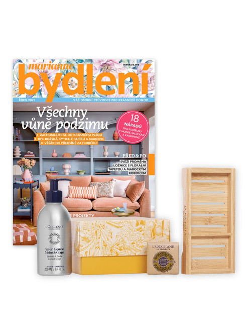 ROČNÍ PŘEDPLATNÉ MARIANNE BYDLENÍ + SADA MÝDEL L'OCCITANE + DIGI VERZE ZDARMA