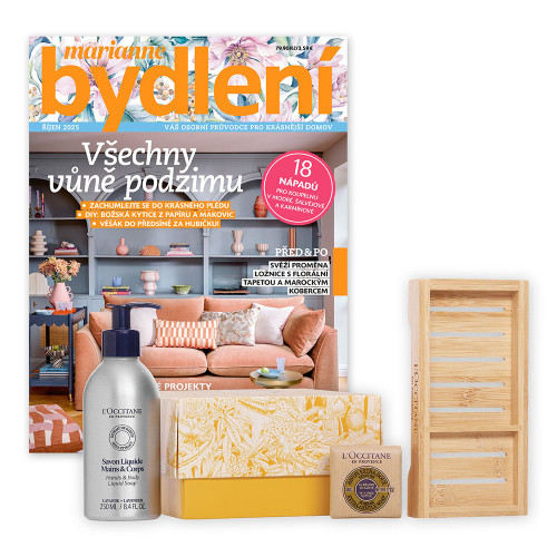 ROČNÍ PŘEDPLATNÉ MARIANNE BYDLENÍ + SADA MÝDEL L'OCCITANE + DIGI VERZE ZDARMA