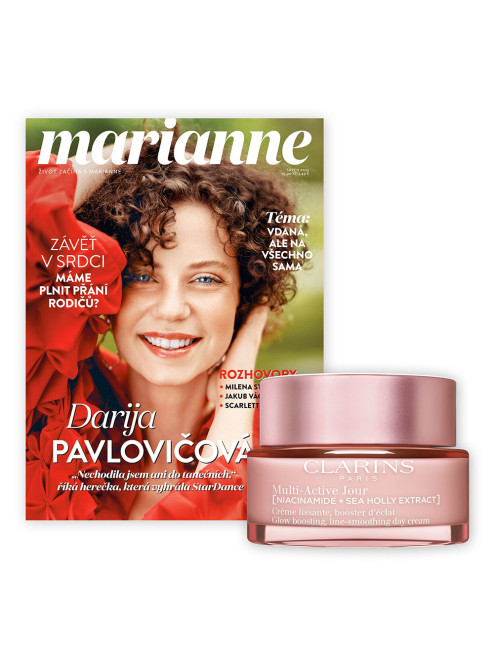 ROČNÍ PŘEDPLATNÉ MARIANNE + DENNÍ PÉČE CLARINS + DIGI VERZE ZDARMA