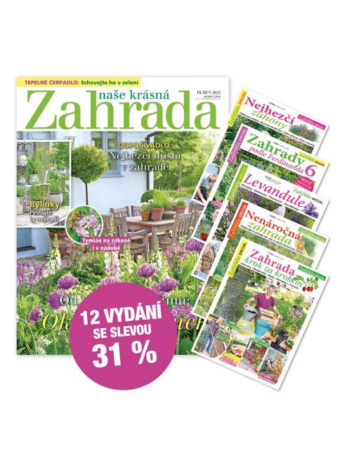 ROČNÍ PŘEDPLATNÉ NAŠE KRÁSNÁ ZAHRADA + SPECIÁLY NKZ + DIGI VERZE ZDARMA