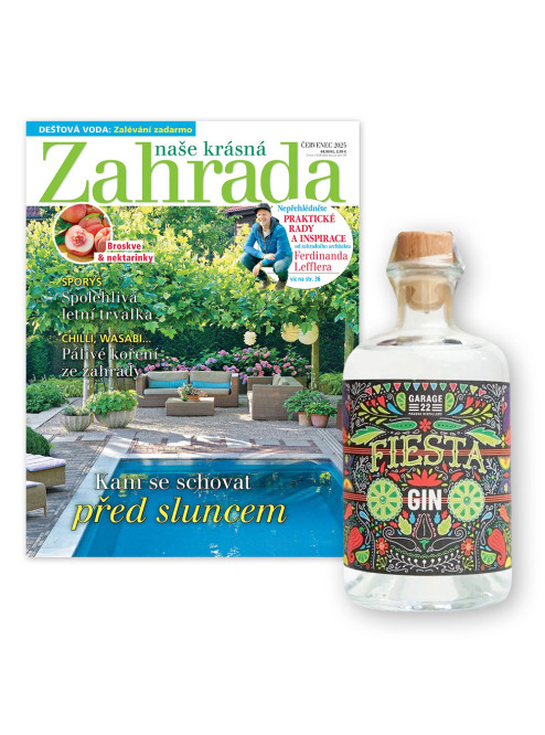 ROČNÍ PŘEDPLATNÉ NAŠE KRÁSNÁ ZAHRADA + FIESTA GIN + DIGI VERZE ZDARMA