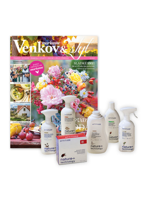 ROČNÍ PŘEDPLATNÉ MARIANNE VENKOV A STYL + EKO PRODUKTY ATTITUDE + DIGI VERZE ZDARMA