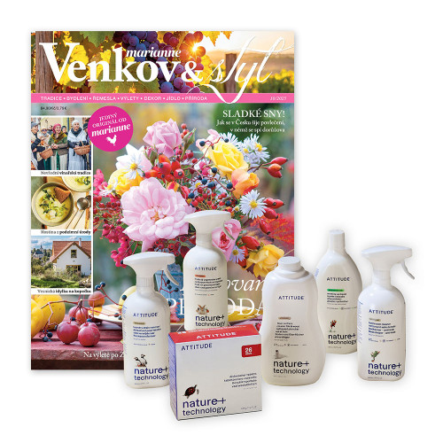 ROČNÍ PŘEDPLATNÉ MARIANNE VENKOV A STYL + EKO PRODUKTY ATTITUDE + DIGI VERZE ZDARMA