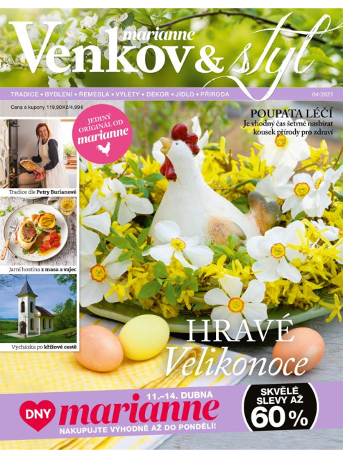 AKTUÁLNÍ VYDÁNÍ MARIANNE VENKOV & STYL 4/2025 + kuponová knížka Dny Marianne