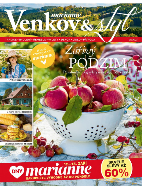 AKTUÁLNÍ VYDÁNÍ MARIANNE VENKOV & STYL 9/2025 + kuponová knížka Dny Marianne