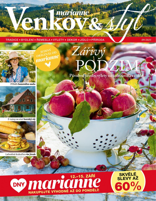 AKTUÁLNÍ VYDÁNÍ MARIANNE VENKOV & STYL 9/2025 + kuponová knížka Dny Marianne